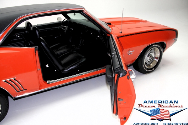 For Sale Used 1969 Chevrolet Camaro coupe, Hugger Orange, SS options | American Dream Machines Des Moines IA 50309