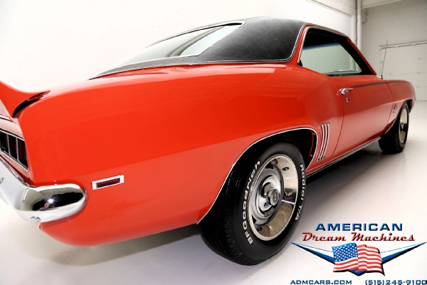 For Sale Used 1969 Chevrolet Camaro coupe, Hugger Orange, SS options | American Dream Machines Des Moines IA 50309