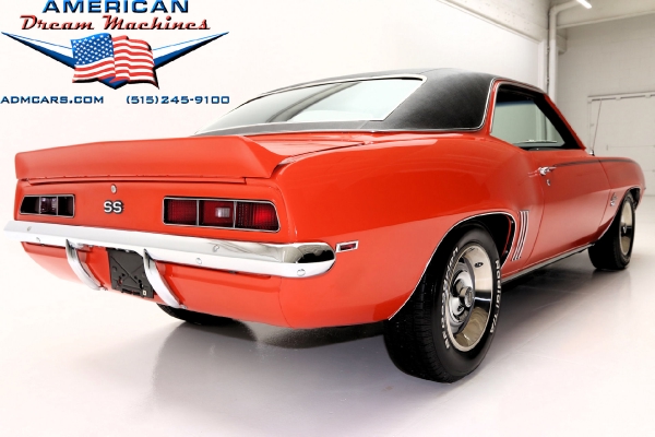 For Sale Used 1969 Chevrolet Camaro coupe, Hugger Orange, SS options | American Dream Machines Des Moines IA 50309