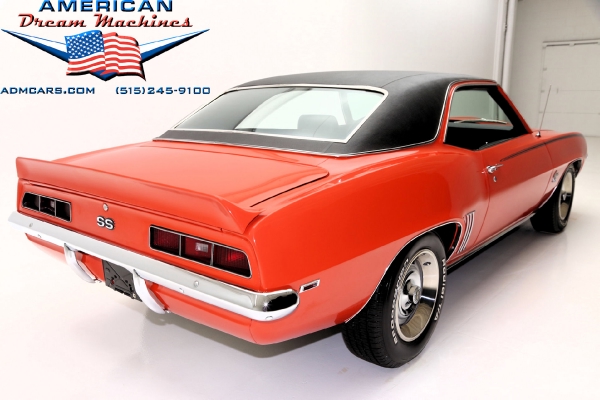 For Sale Used 1969 Chevrolet Camaro coupe, Hugger Orange, SS options | American Dream Machines Des Moines IA 50309