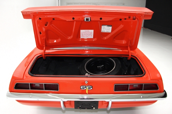 For Sale Used 1969 Chevrolet Camaro coupe, Hugger Orange, SS options | American Dream Machines Des Moines IA 50309