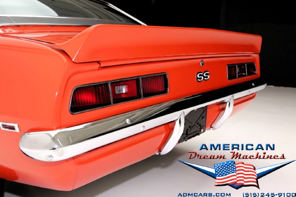 For Sale Used 1969 Chevrolet Camaro coupe, Hugger Orange, SS options | American Dream Machines Des Moines IA 50309