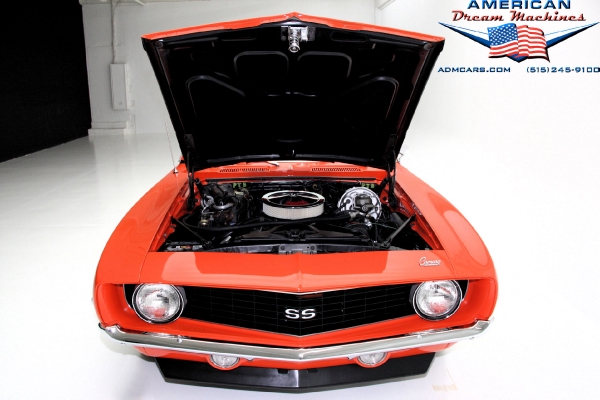 For Sale Used 1969 Chevrolet Camaro coupe, Hugger Orange, SS options | American Dream Machines Des Moines IA 50309