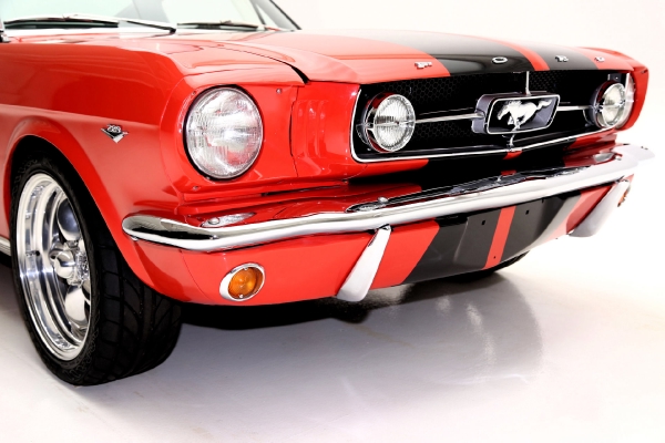 For Sale Used 1965 Ford Mustang Fastback poppy red, blk interior | American Dream Machines Des Moines IA 50309