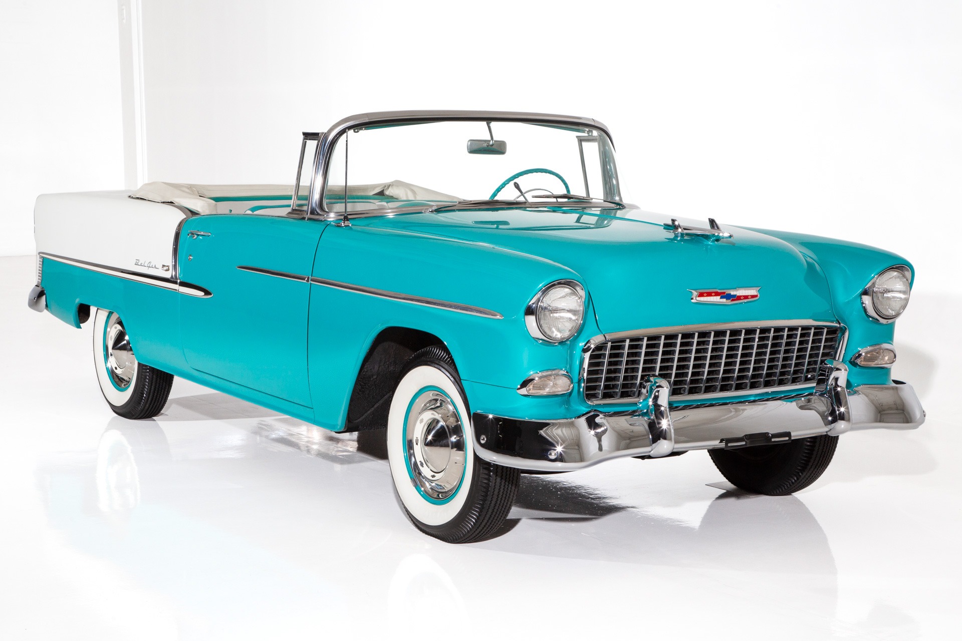For Sale Used 1955 Chevrolet Bel Air Convertible 235ci Auto, PS, PT | American Dream Machines Des Moines IA 50309