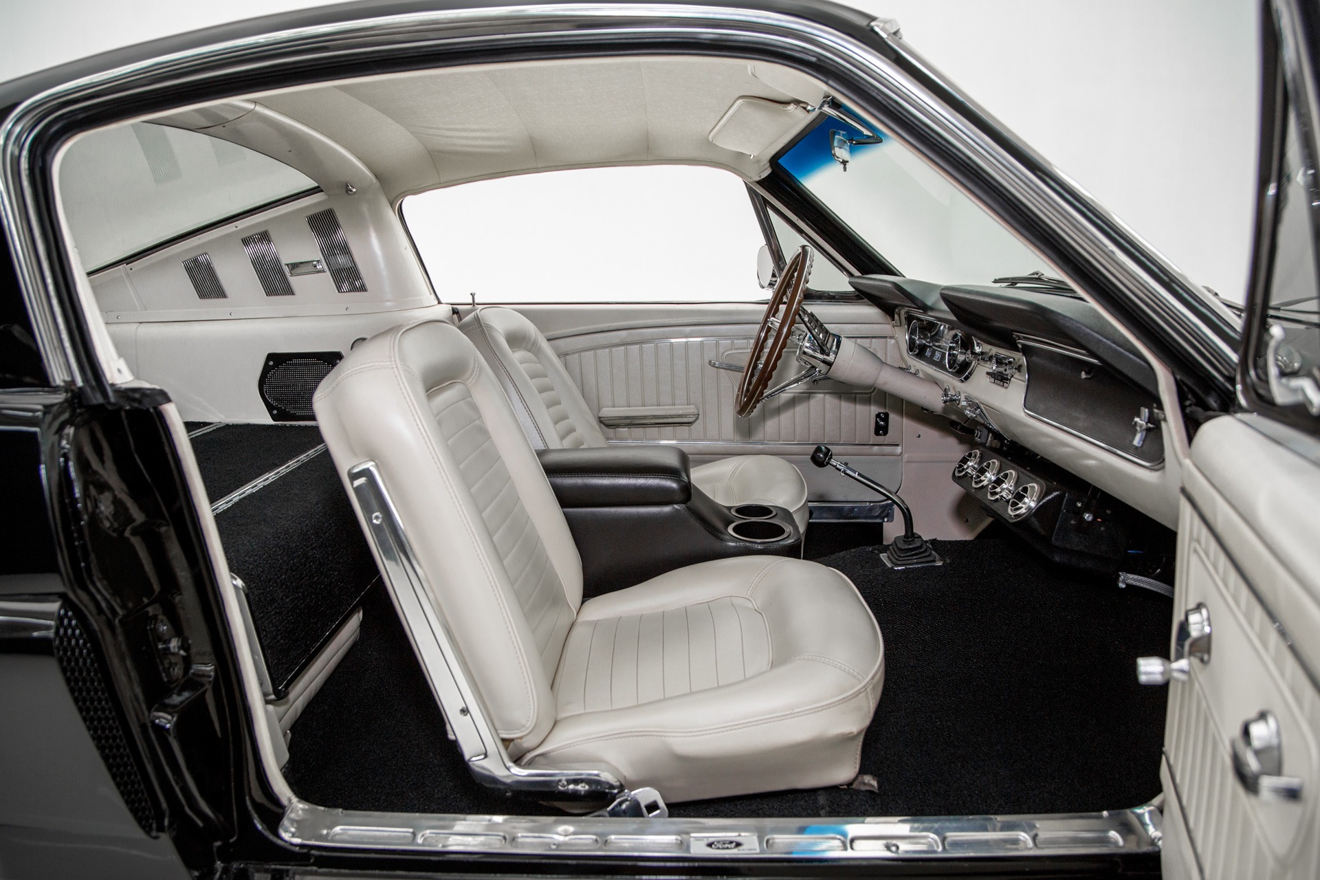 1965 Ford Mustang Black & White 4-Spd PS PW Disc AC Stock