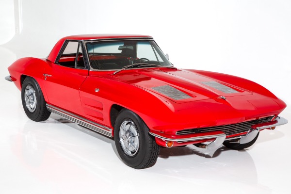 For Sale Used 1963 Chevrolet Corvette Riverside Red 4-Speed 2-Tops | American Dream Machines Des Moines IA 50309