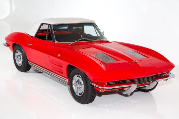 For Sale Used 1963 Chevrolet Corvette Riverside Red 4-Speed 2-Tops | American Dream Machines Des Moines IA 50309