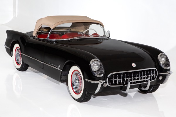 For Sale Used 1954 Chevrolet Corvette Rare Black Roadster, 235ci | American Dream Machines Des Moines IA 50309