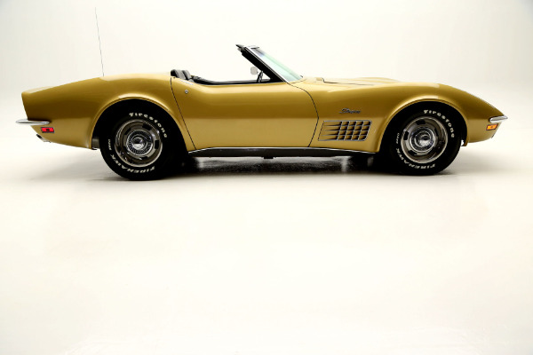 For Sale Used 1971 Chevrolet Corvette convertible gold black int, 350 auto | American Dream Machines Des Moines IA 50309