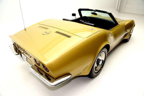 For Sale Used 1971 Chevrolet Corvette convertible gold black int, 350 auto | American Dream Machines Des Moines IA 50309