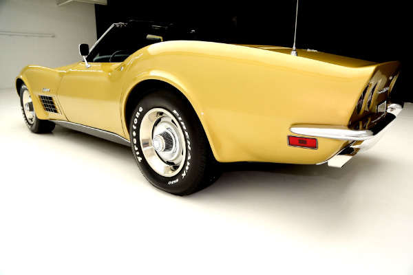 For Sale Used 1971 Chevrolet Corvette convertible gold black int, 350 auto | American Dream Machines Des Moines IA 50309