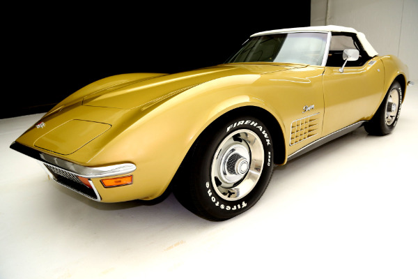 For Sale Used 1971 Chevrolet Corvette convertible gold black int, 350 auto | American Dream Machines Des Moines IA 50309