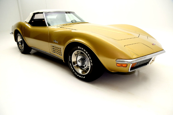 For Sale Used 1971 Chevrolet Corvette convertible gold black int, 350 auto | American Dream Machines Des Moines IA 50309