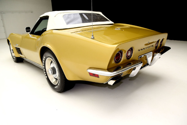 For Sale Used 1971 Chevrolet Corvette convertible gold black int, 350 auto | American Dream Machines Des Moines IA 50309