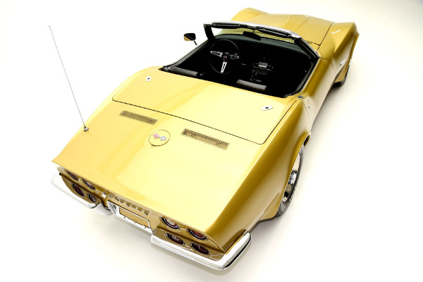 For Sale Used 1971 Chevrolet Corvette convertible gold black int, 350 auto | American Dream Machines Des Moines IA 50309