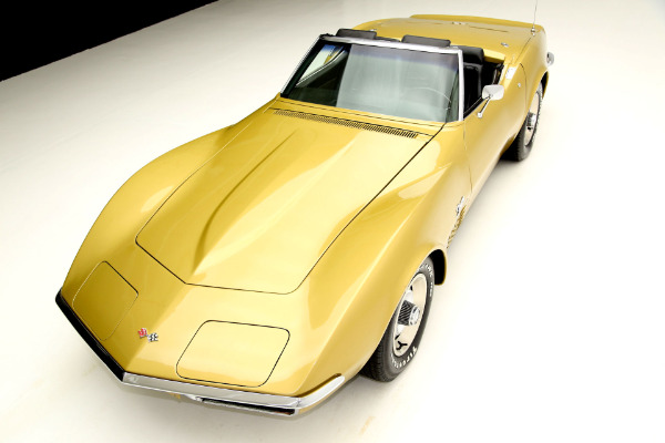 For Sale Used 1971 Chevrolet Corvette convertible gold black int, 350 auto | American Dream Machines Des Moines IA 50309