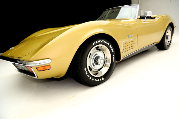 For Sale Used 1971 Chevrolet Corvette convertible gold black int, 350 auto | American Dream Machines Des Moines IA 50309