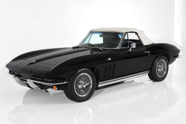 For Sale Used 1965 Chevrolet Corvette True Black Car 4-Speed PB AC | American Dream Machines Des Moines IA 50309