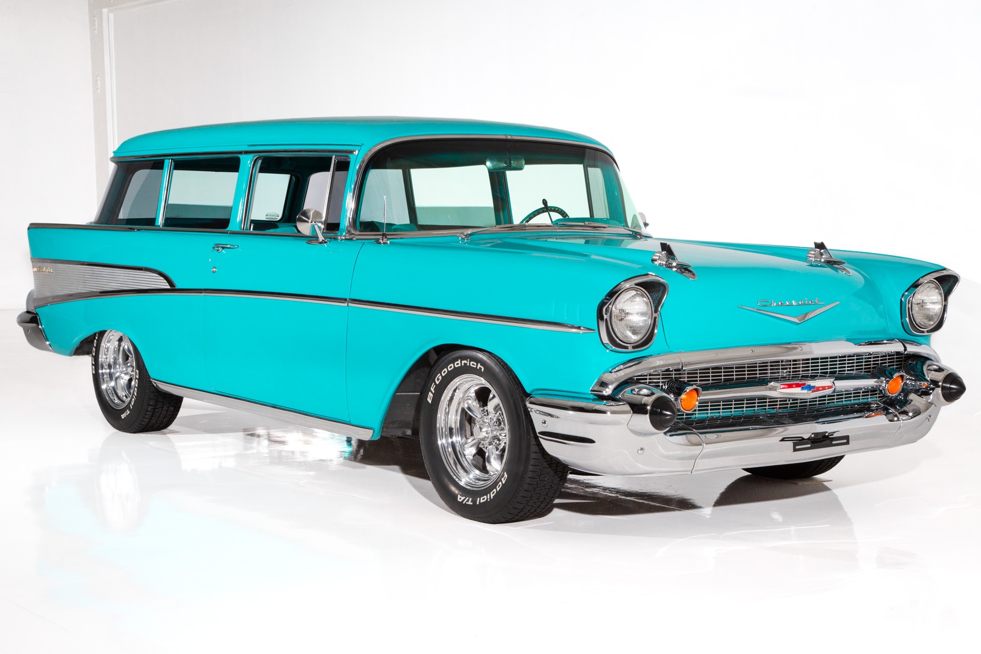 For Sale Used 1957 Chevrolet 2 Door Wagon ZZ4, Auto, PB, PB, AC | American Dream Machines Des Moines IA 50309