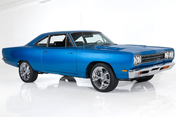 For Sale Used 1969 Plymouth Roadrunner B5 Blue 383, Hemi 4-Speed | American Dream Machines Des Moines IA 50309