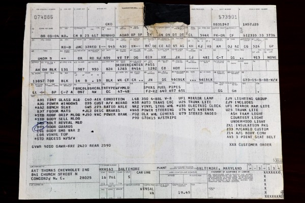 For Sale Used 1972 Chevrolet Monte Carlo 350 Auto AC Build Sheet | American Dream Machines Des Moines IA 50309