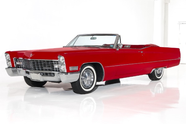 For Sale Used 1967 Cadillac DeVille Red/Red 429 Auto AC PS Cruise | American Dream Machines Des Moines IA 50309