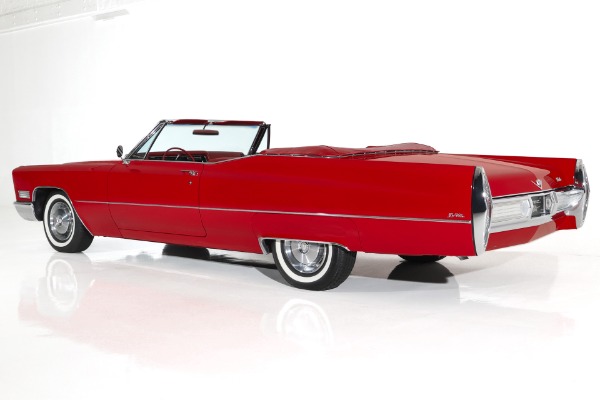 For Sale Used 1967 Cadillac DeVille Red/Red 429 Auto AC PS Cruise | American Dream Machines Des Moines IA 50309