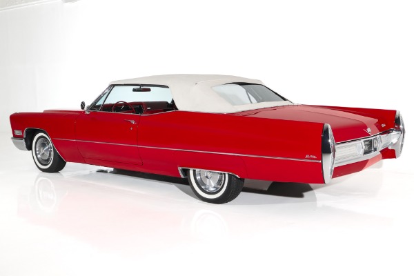 For Sale Used 1967 Cadillac DeVille Red/Red 429 Auto AC PS Cruise | American Dream Machines Des Moines IA 50309