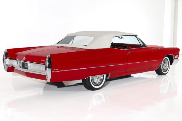 For Sale Used 1967 Cadillac DeVille Red/Red 429 Auto AC PS Cruise | American Dream Machines Des Moines IA 50309