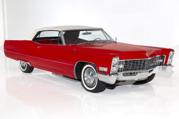 For Sale Used 1967 Cadillac DeVille Red/Red 429 Auto AC PS Cruise | American Dream Machines Des Moines IA 50309