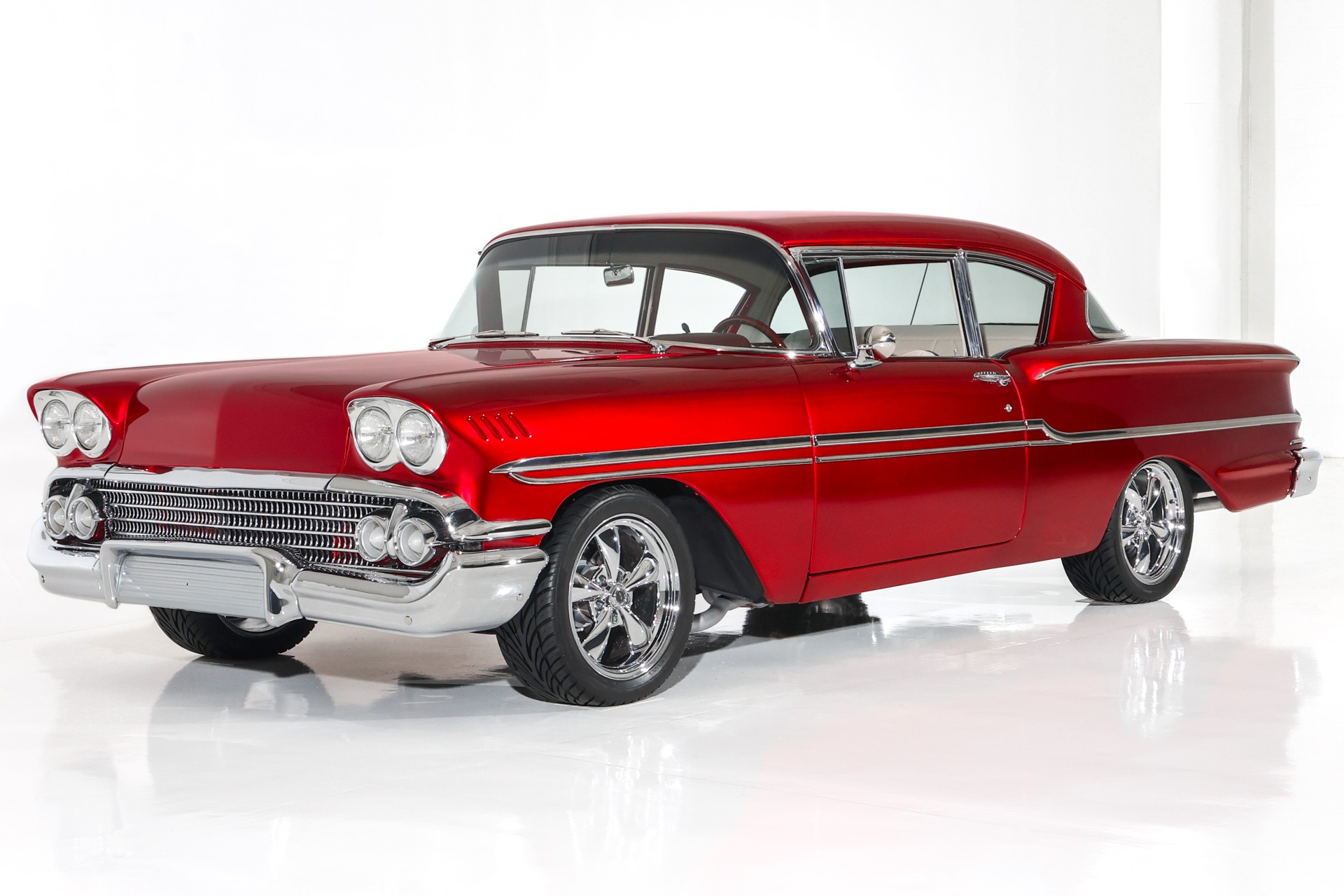 For Sale Used 1958 Chevrolet Biscayne Candy Brandywine Show Car | American Dream Machines Des Moines IA 50309