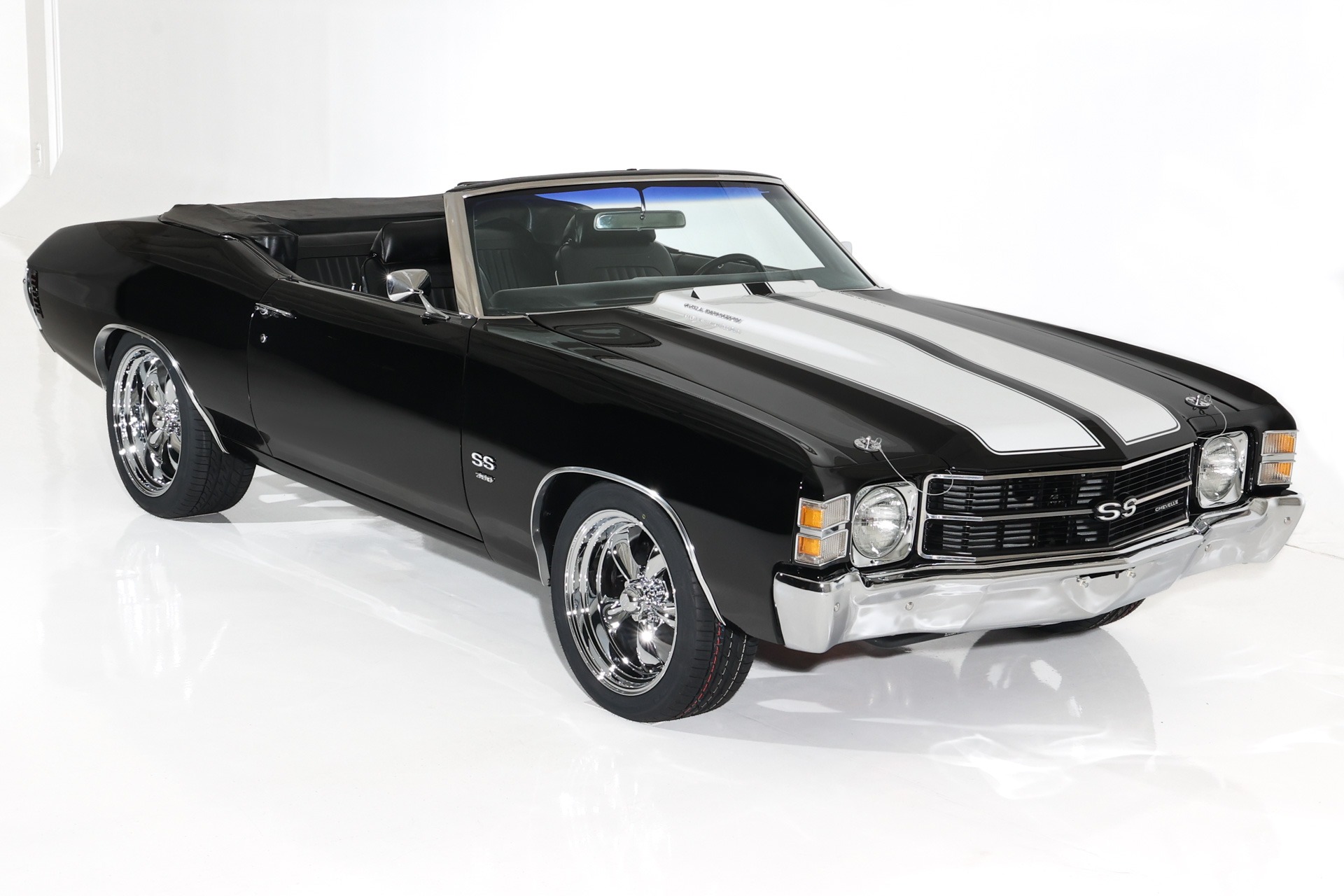 For Sale Used 1971 Chevrolet Chevelle Triple Black SS, 396/450+hp | American Dream Machines Des Moines IA 50309