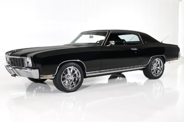 For Sale Used 1972 Chevrolet Monte Carlo Black 350ci PS PB AC | American Dream Machines Des Moines IA 50309