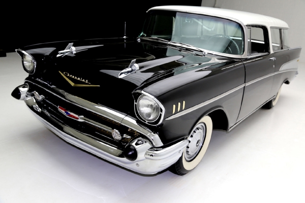 For Sale Used 1957 Chevrolet Nomad Onyx Black, very original | American Dream Machines Des Moines IA 50309