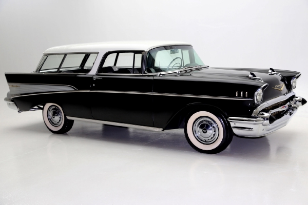 For Sale Used 1957 Chevrolet Nomad Onyx Black, very original | American Dream Machines Des Moines IA 50309