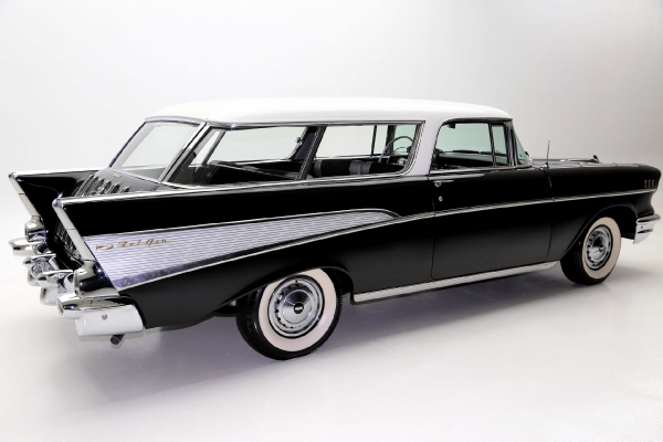 For Sale Used 1957 Chevrolet Nomad Onyx Black, very original | American Dream Machines Des Moines IA 50309