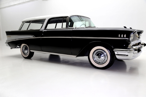 For Sale Used 1957 Chevrolet Nomad Onyx Black, very original | American Dream Machines Des Moines IA 50309