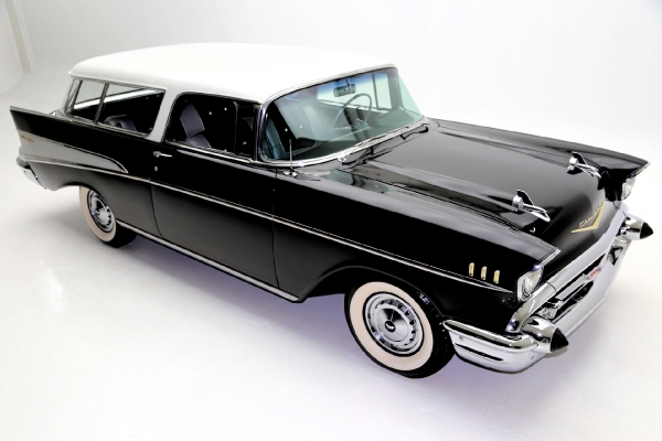 For Sale Used 1957 Chevrolet Nomad Onyx Black, very original | American Dream Machines Des Moines IA 50309