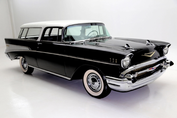 For Sale Used 1957 Chevrolet Nomad Onyx Black, very original | American Dream Machines Des Moines IA 50309