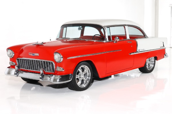 For Sale Used 1955 Chevrolet Bel Air Built 350 4-Speed New Red Int. | American Dream Machines Des Moines IA 50309