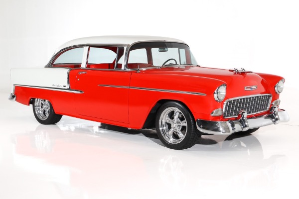 For Sale Used 1955 Chevrolet Bel Air Built 350 4-Speed New Red Int. | American Dream Machines Des Moines IA 50309