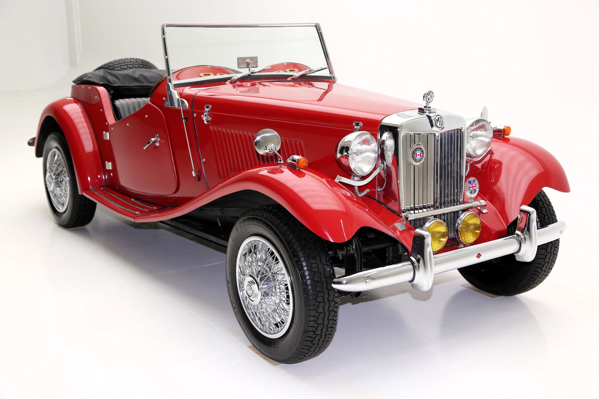 For Sale Used 1952 MG TD convertible replicar Red black interior & top nice | American Dream Machines Des Moines IA 50309