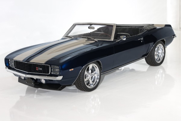 For Sale Used 1969 Chevrolet Camaro Convertible, Cobalt Blue, Black Interior  5-Speed Tremec, Disc Brakes | American Dream Machines Des Moines IA 50309