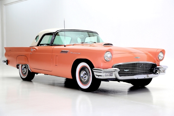 For Sale Used 1957 Ford Thunderbird convertible Coral Sand 312ci | American Dream Machines Des Moines IA 50309