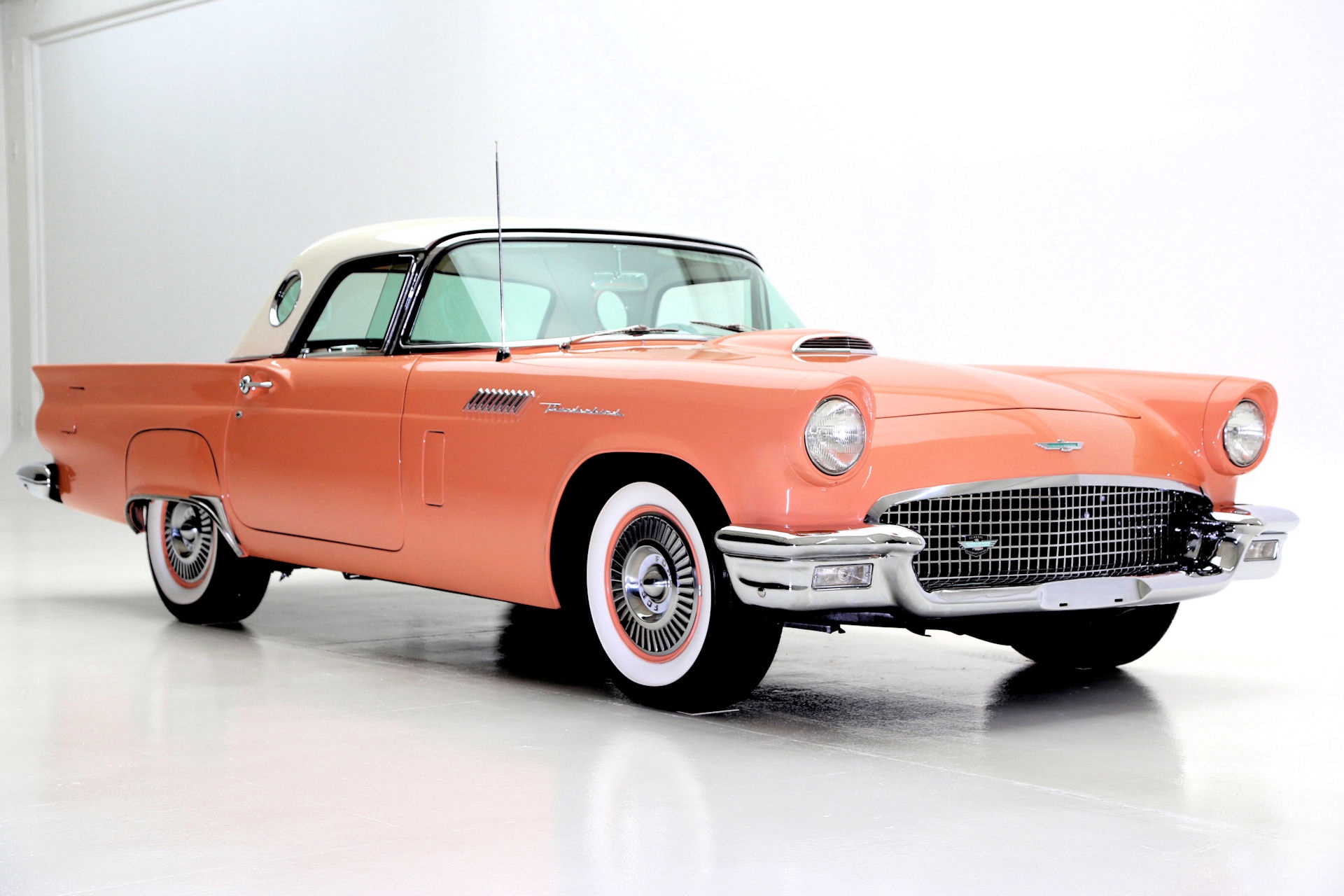 For Sale Used 1957 Ford Thunderbird convertible Coral Sand 312ci | American Dream Machines Des Moines IA 50309