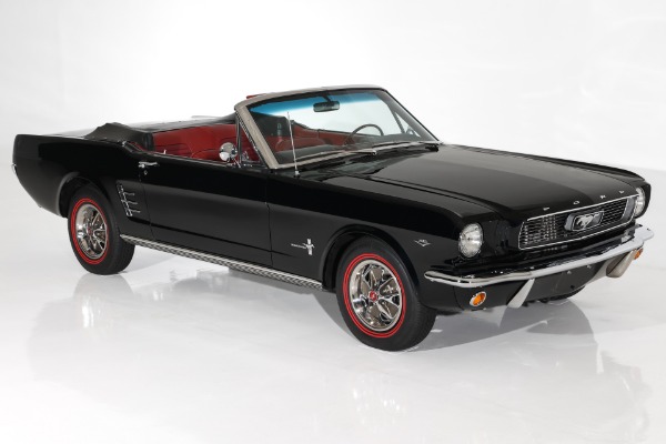 For Sale Used 1966 Ford Mustang Raven Black, 289FI Auto AC, PDB | American Dream Machines Des Moines IA 50309