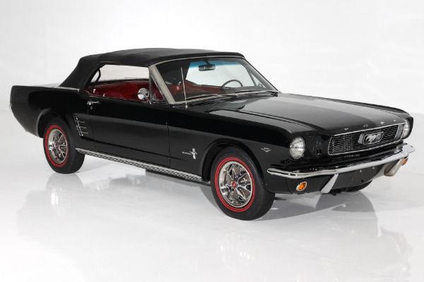For Sale Used 1966 Ford Mustang Raven Black, 289FI Auto AC, PDB | American Dream Machines Des Moines IA 50309