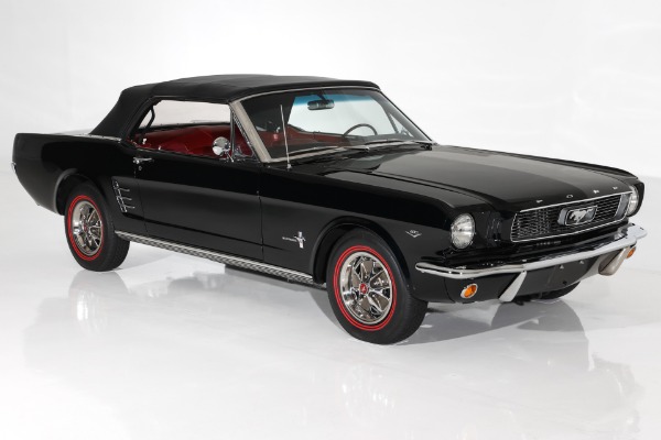 For Sale Used 1966 Ford Mustang Raven Black, 289FI Auto AC, PDB | American Dream Machines Des Moines IA 50309