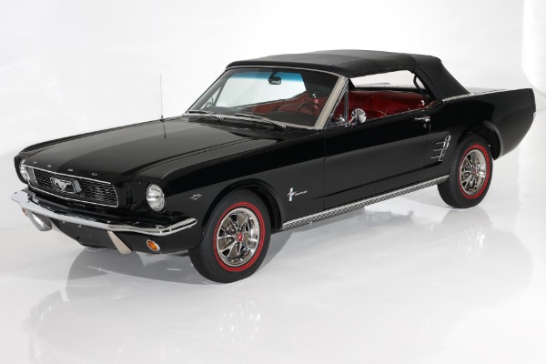 For Sale Used 1966 Ford Mustang Raven Black, 289FI Auto AC, PDB | American Dream Machines Des Moines IA 50309